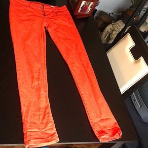 Burnt orange skinny jeans